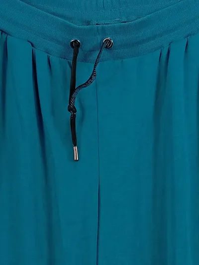 Ulla Popken Damen Jogginghose Gr. 52 Türkis Sportlich Freizeithose