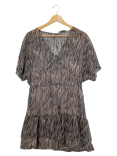 AllSaints Damen Freizeitkleid Zebra Muster Gr. 38
