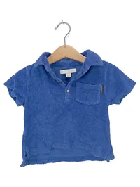 Burberry Kinder Frottee Poloshirt Gr. 86 Blau Casual 1