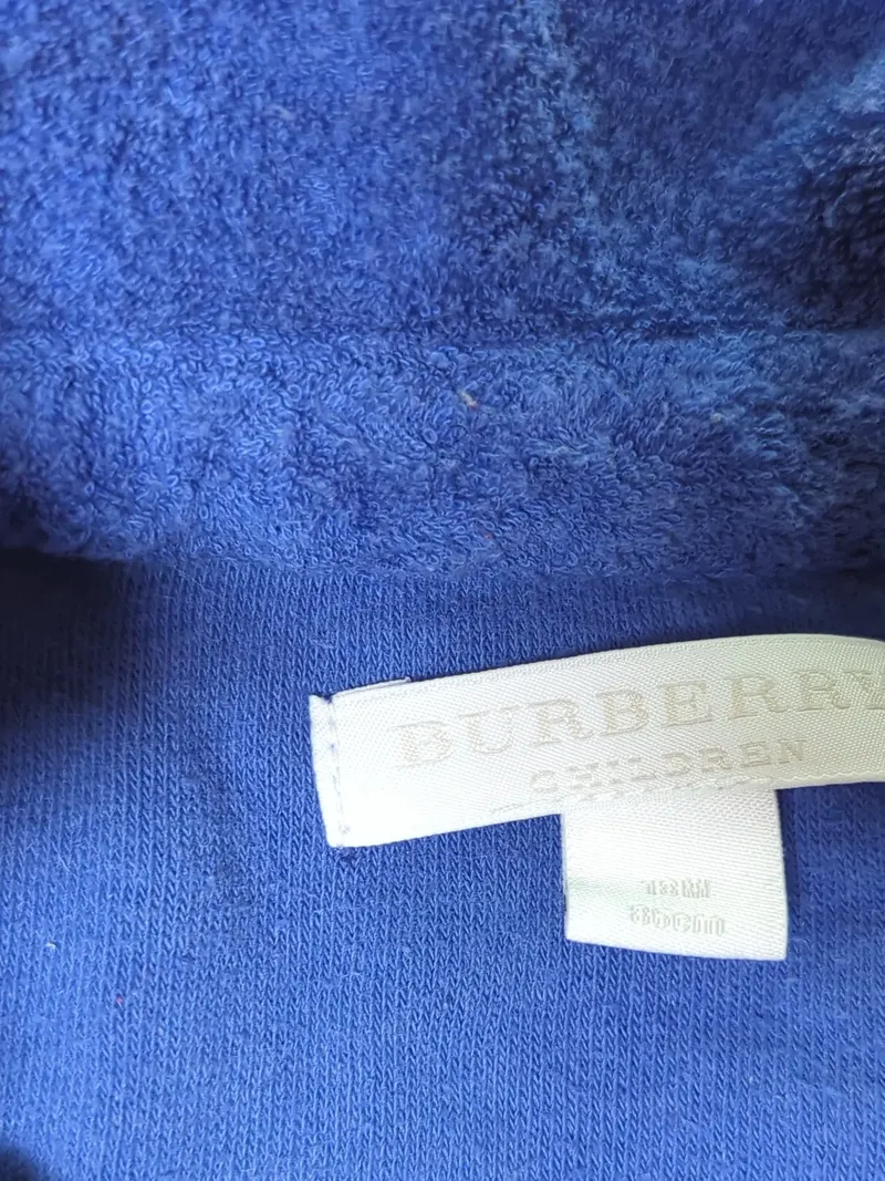 Burberry Kinder Frottee Poloshirt Gr. 86 Blau Casual 5