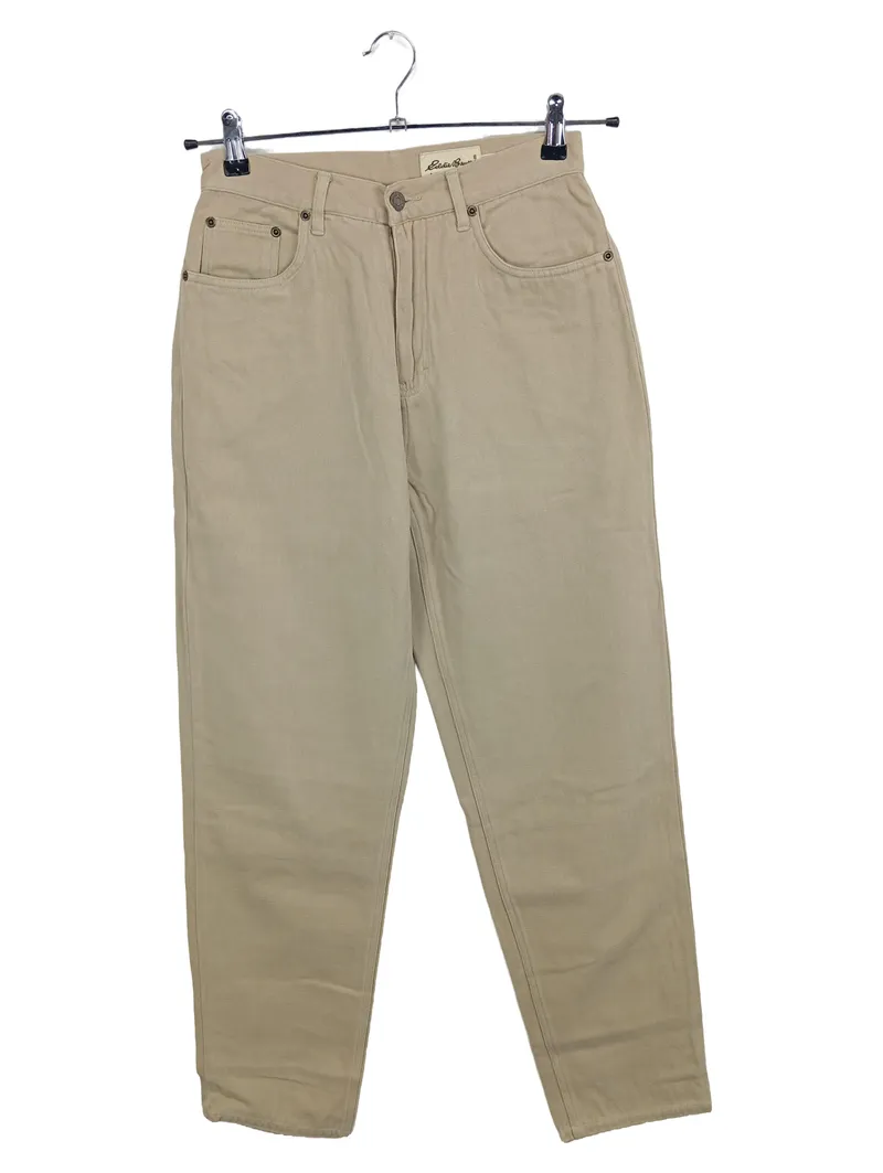Eddie Bauer Damen Stoffhose Beige W26/34 XS Baumwolle Casual 1