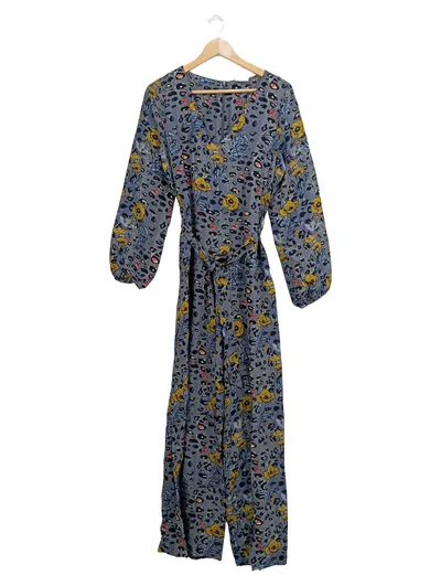Jessica Russell Flint Damen Jumpsuit Gr. 40 Mehrfarbig Bohemian Blumen Animal