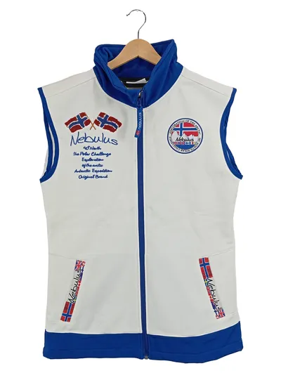 Nebulus Herren Funktionsweste XL Weiß Sportlich Outdoor Reißverschluss