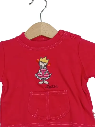 sigikid Mädchen Langarmshirt Gr. 56 Pink Uni Baumwolle Casual