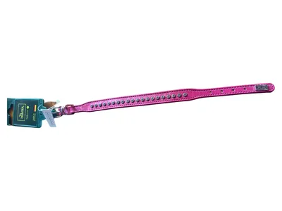 Hunter Hundehalsband Pink XS Leder Nieten Swarovski Elemente