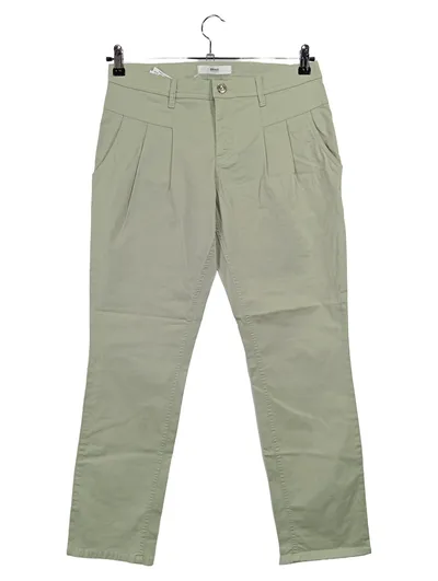 BRAX Damen Stoffhose Chino Gr. 36 W28 Grün Baumwolle Bundfalte