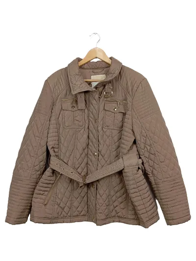 Michael Kors Damen Steppjacke Gr. 44/XXL Beige Modisch Casual Gesteppt
