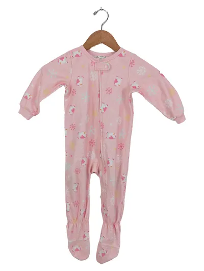 CIRCO Baby Mädchen Schlafanzug Strampler Fleece Rosa 18 Monate / Gr. 86 Winter