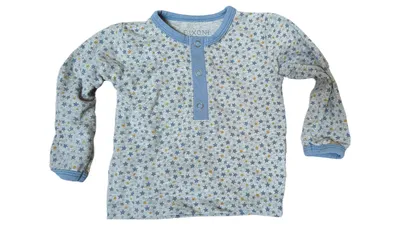 Fixoni Baby Body Langarm Sterne Grau Gr. 62 Baumwolle Elasthan