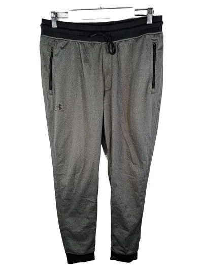 Under Armour Jogginghose Herren L Grau Meliert Sport Freizeit Athleisure Hose