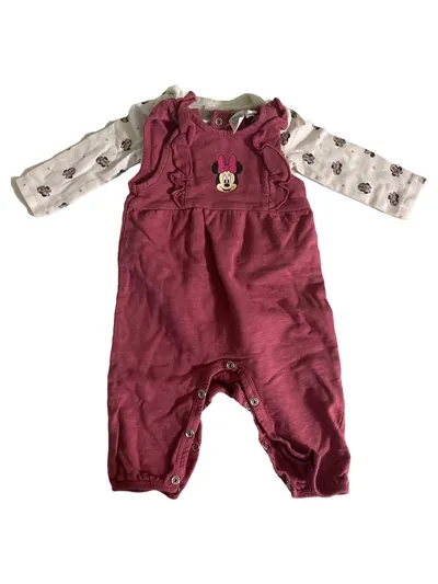 Disney Baby Set Mädchen Latzhose Langarmshirt Minnie Maus Rosa Gr. 56