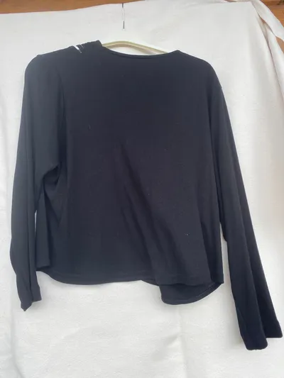 Fluide PARIS Damen Strickjacke Gr. 42 Schwarz Elegant Strasssteine