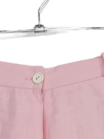 KARIN GLASMACHER Damen Stoffhose Rosa Leinen Gr. 36 S Casual