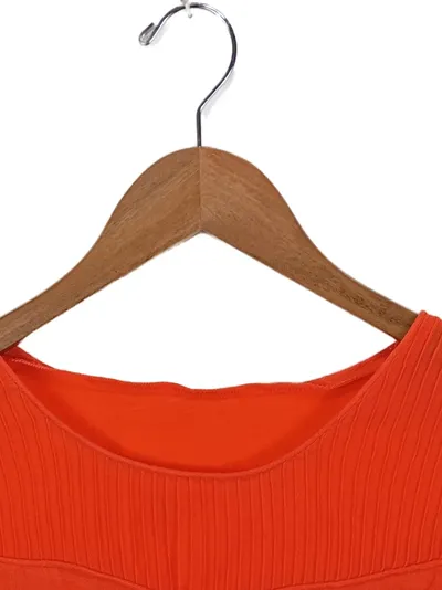 SUD EXPRESS Damen T-Shirt Orange Gr. 38;M Casual Kurzarm