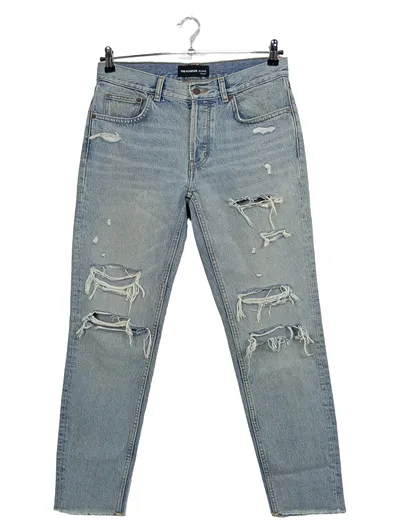 The Kooples Damen Mom Jeans Gr. 28 (38/M) Blau Destroyed Streetwear