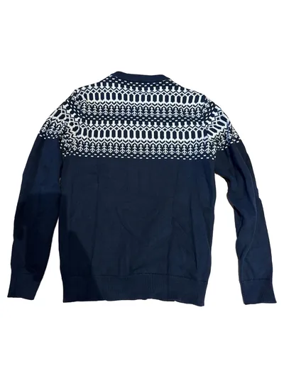 Selected Homme Pullover Herren Norwegermuster Blau Gr. 50;L Baumwolle Casual