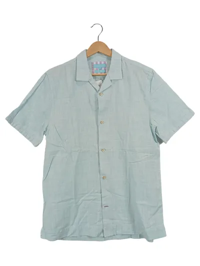 COLOURS & SONS Herren Freizeithemd Gr. 48/M (38) Blau Casual Kurzarm