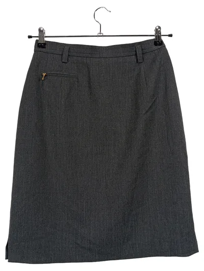 BOGNER Damen Bleistiftrock Gr. 38 Business Grau Wolle Elasthan Midi