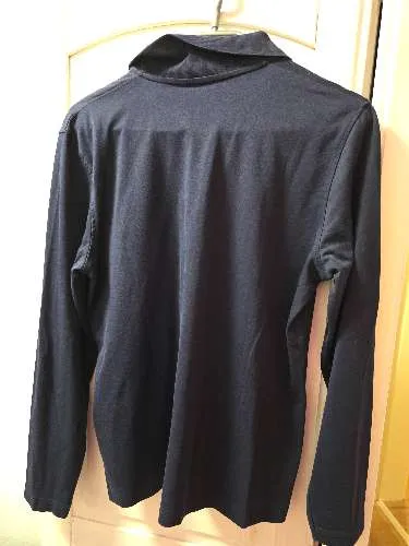 Adagio Damen Poloshirt Langarm Pima Cotton Blau Gr. 44 XXL