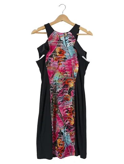 Joseph Ribkoff Damen Cocktailkleid Gr. 40 L Schwarz Bunt Floral Elegant