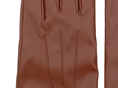 Takko Fashion Damen Handschuhe Lederimitat Braun Elegant S/M 26cm
