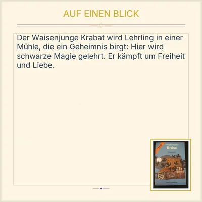 Krabat Otfried Preußler Buch Magie Übernatürliches Jugendbuch Thienemann