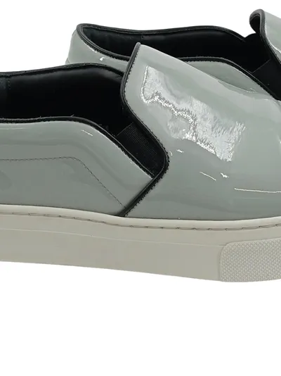 CELINE Damen Slip-On Sneaker Gr. 37 Grün Lackleder Modern Freizeit