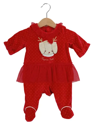 Sergent Major Baby Schlafanzug Strampler Rentier Rot Gr. 53/56 Weihnachten