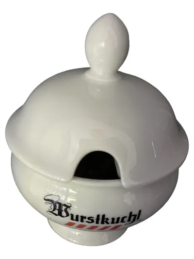 Seltmann Weiden Dipschale Porzellan Weiß Streifen 8cm