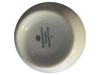 Seltmann Weiden Dipschale Porzellan Weiß Streifen 8cm