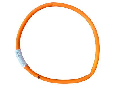 MeLiTec LED Hundehalsband Orange XL Leuchthalsband USB wiederaufladbar
