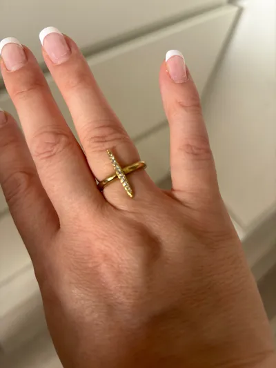 Michael Kors Damen Ring Gold Zirkonia Stab Design Gr. 48 Elegant