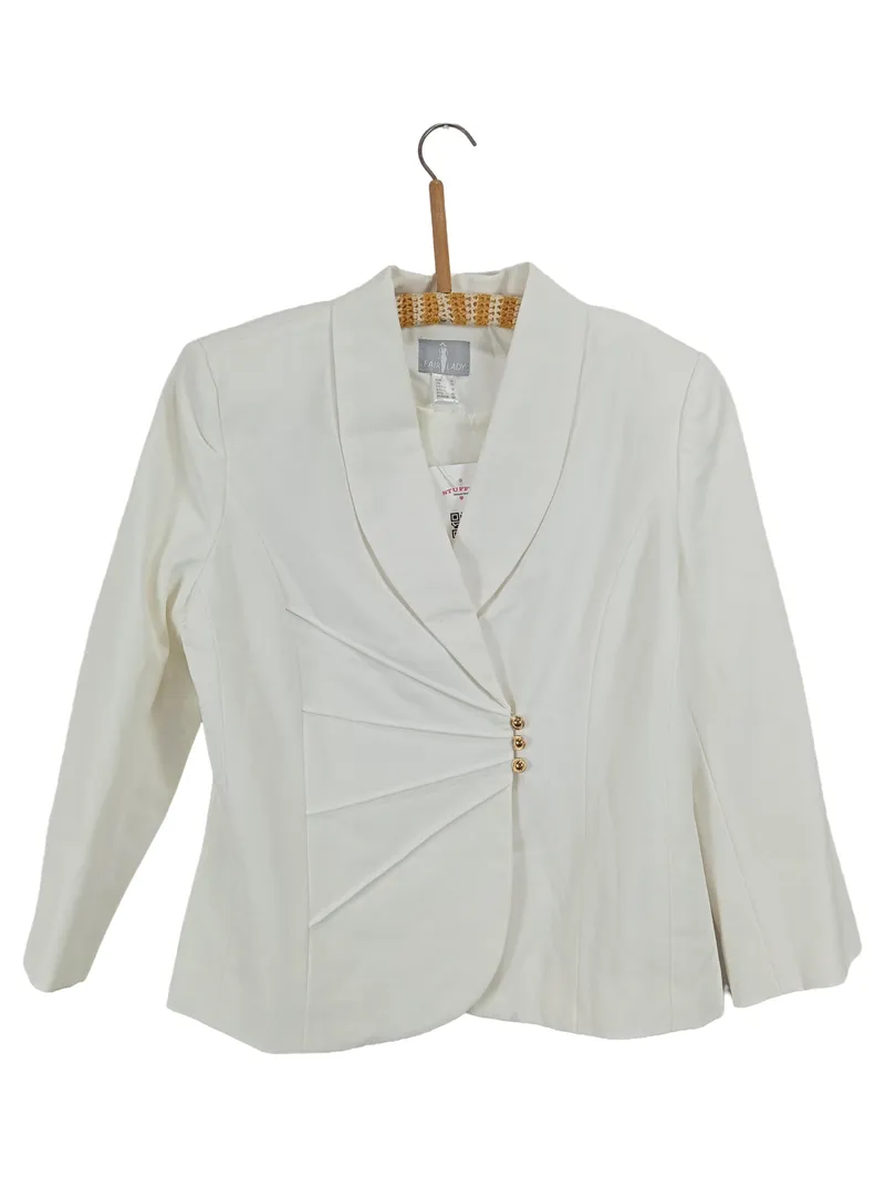 Fair Lady Damen Blazer Jacke Gr. 36 Weiß Elegant Business 1
