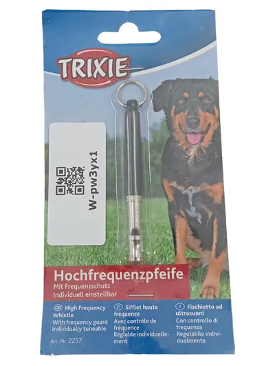 TRIXIE Hochfrequenzpfeife Hundepfeife Ultraschall einstellbar Silber