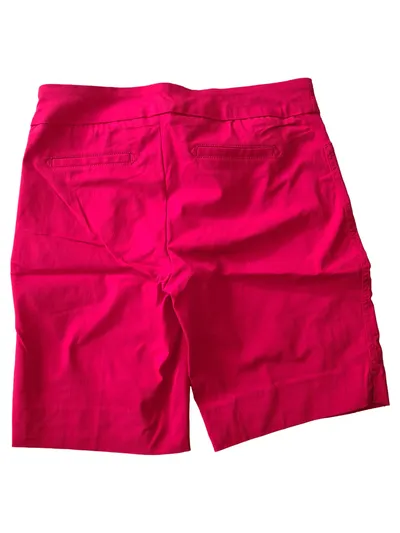 MASSIMO FABBRO Damen Shorts Bermuda Gr. M 38 Rot Viskose Stretch Casual Sommer