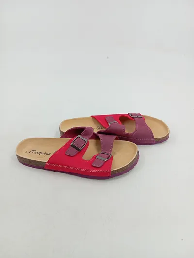 Camprella Damen Sandalen Rosa Gr. 40 Pantoletten Freizeitschuhe Schnallen