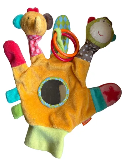 Fehn Elefant Greifling Baby Motorikspielzeug Polyester Mehrfarbig