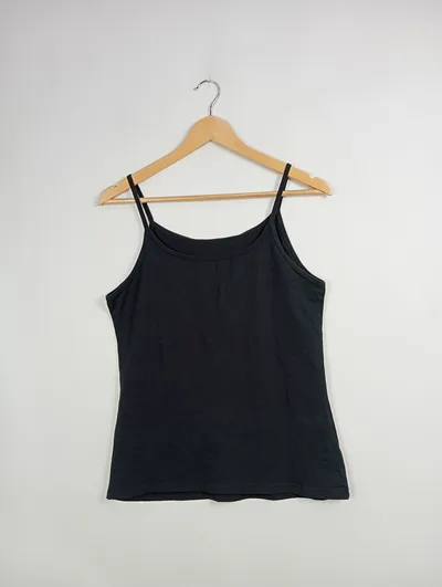 Blind Date Damen Top Gr. 42/XL Schwarz Basic Baumwolle Elasthan