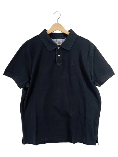 Biaggini Herren Poloshirt Schwarz Gr. XXL Baumwolle Basic Kurzarm