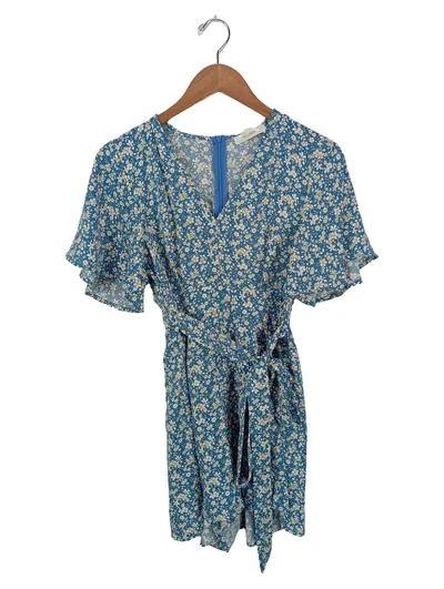 Mc Lorene Damen Sommerkleid S Blau Blumenmuster Feminin Kurz