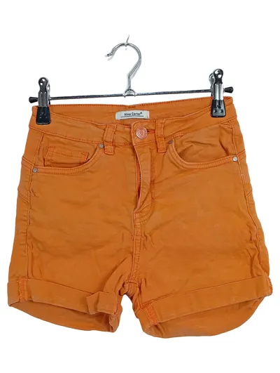 Nina Carter Damen Jeans Shorts Orange Gr. XS/32 Stretch Kurze Hose
