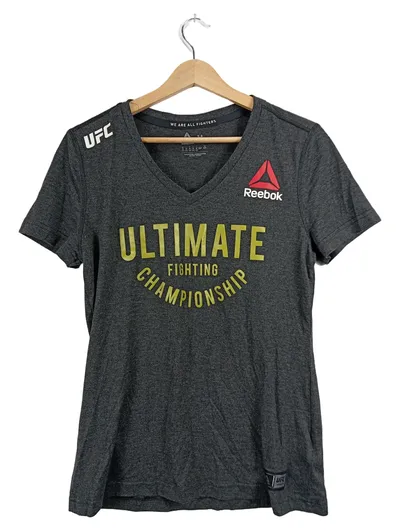 Reebok UFC Ultimate Fighting Championship Damen T-Shirt Gr. M Grau Gold