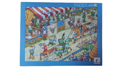 Blatz Puzzle 40 Teile Ritterturnier Mittelalter Kinder Rahmenpuzzle