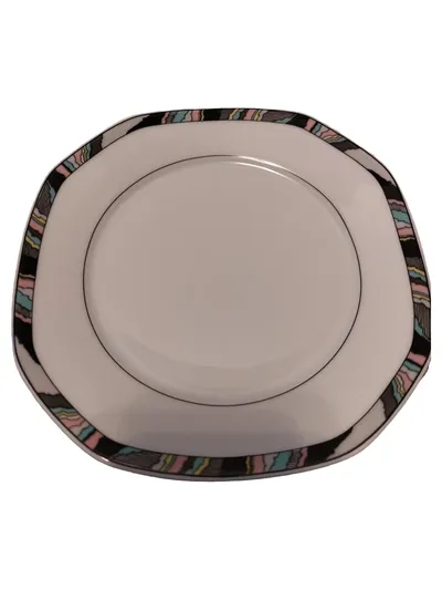Eschenbach Platzteller Porzellan Oval Weiß Abstrakt Modern 20cm