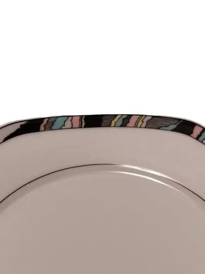 Eschenbach Platzteller Porzellan Oval Weiß Abstrakt Modern 20cm