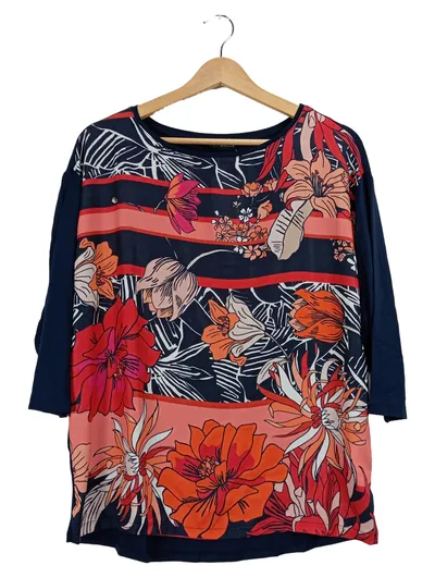 Betty Barclay Damen T-Shirt 36;S Mehrfarbig Blumenmuster Feminin 3/4-Arm