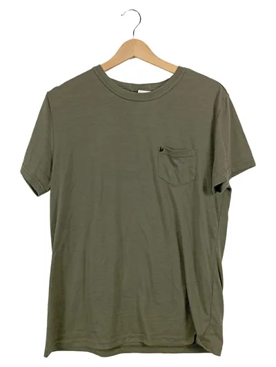 bruno banani Herren T-Shirt Casual Oliv Einheitsgröße mit Brusttasche