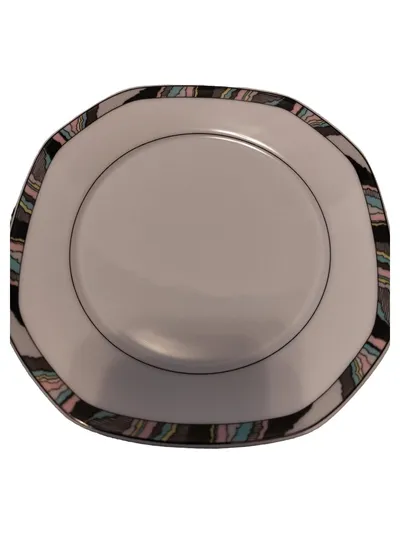Eschenbach Porzellan Unterteller Abstrakt Weiß Modern 20 cm