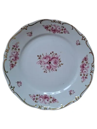 Weimar Porzellan Wandteller Romantik Rosen Blumenmuster Weiß 22cm