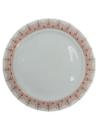 Eschenbach Bavaria Kuchenteller Porzellan Weiß Gold Rot Elegant 20cm 1